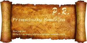 Przepolszky Ramóna névjegykártya